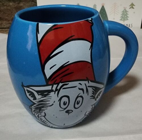Dr. Seuss The Cat In The Hat Coffee Mug Large Blue Cup . Cat In The Hat Cup Mug - Picture 1 of 6