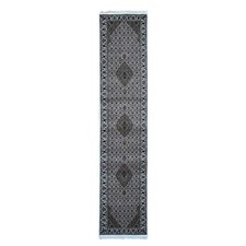 2'7" x 11'10" Ivory Wool and Silk Tebraz Mahi Hand Knotted Runner Rug R78068