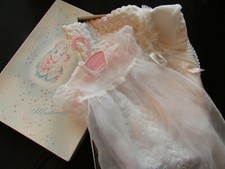Vintage 4 Piece Boxed Set Girls White " Madonna" Baptism Gown, Bonnet, Blanket