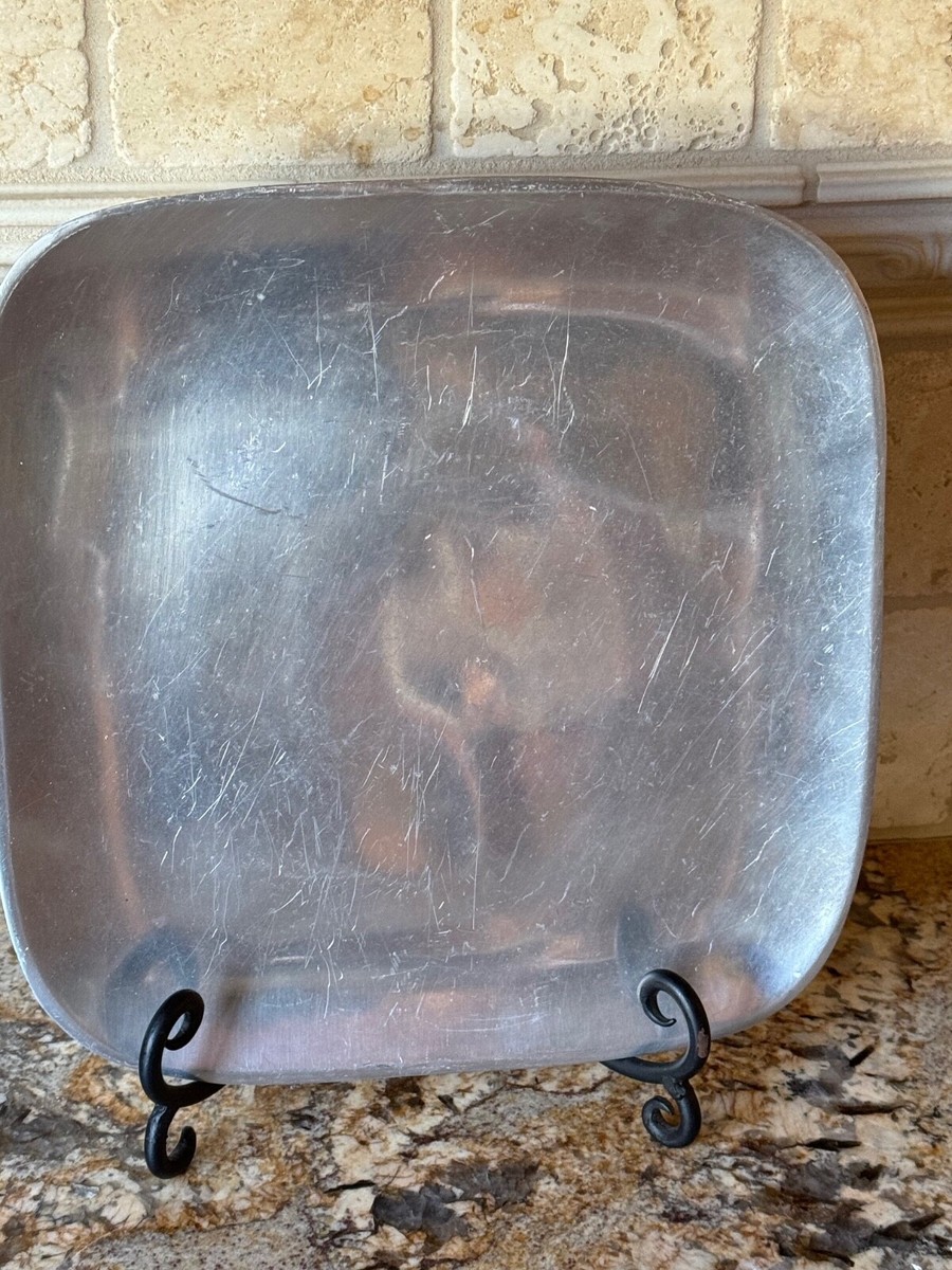 Nambe Metal Alloy Rounded Square Cooking and Serving Platter 11