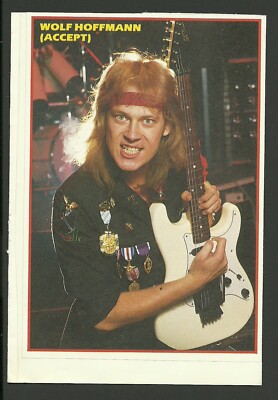 Accept Rock Music Band Wolf Hoffmann Guitarist Vintage Promo Sticker