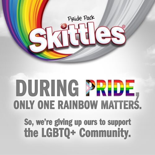 2 große Taschen Skittles Pride Sharing Größe Regenbogen grau süß '22 Sammlerstück - Bild 3 von 7
