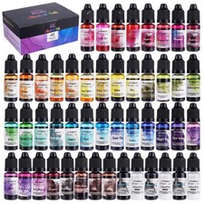 LET'S RESIN 48pcs Concentrated Alcohol Ink Set,Vibrant Color Each Clear