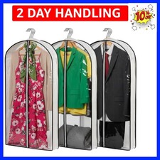 Clear Plastic Hanging Clothes Bags with 4" Gusseted Garment Bags for Storage,...