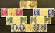 FRANCE - 1877 & plus - lot millésimes par paire + 1 par 4 -5 neufs et 1 oblitéré