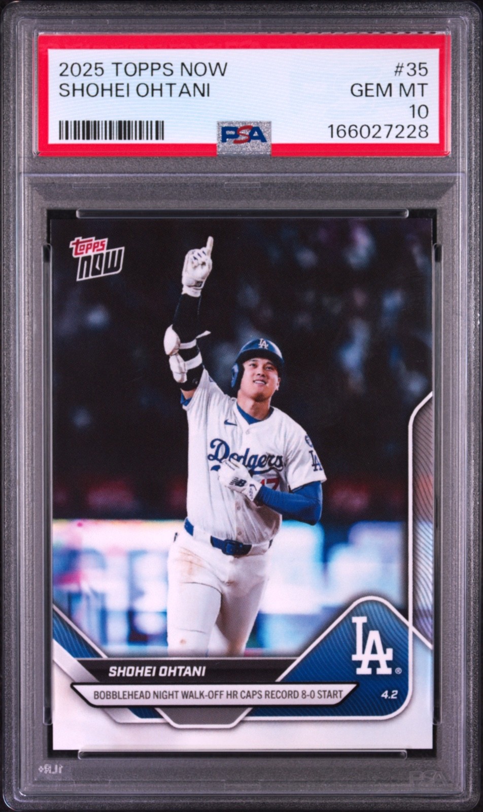 2025 TOPPS NOW #35 SHOHEI OHTANI PSA 10