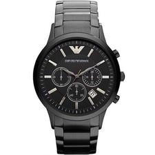 Image of Emporio Armani AR2453 Renato Men's Blackout Watch