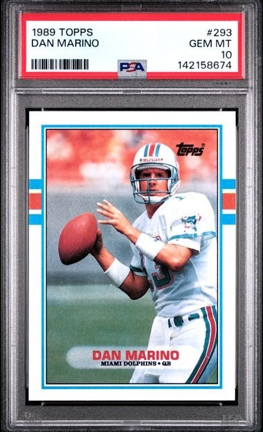 1989 Topps #293 Dan Marino Card PSA 10 GEM MT HOF Miami Dolphins GOAT