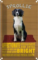 Blechschild 18X12 Cm Sprollie Hund Intelligent Loyal Tier Haustier Deko Geschenk