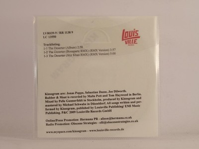 KISSOGRAM THE DESERTER (E38) 3 Track Promo CD Single including White Sleeve LOUI