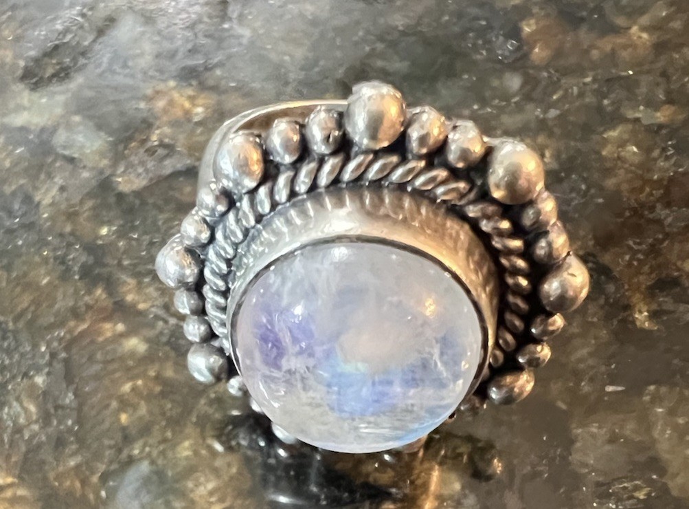 Silver 925 Moonstone Ring - image 12
