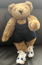 Authentic Vermont Teddy Bear Jointed Sneakers Work Out Outfit T Strap Top Shorts