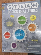 2018 Creative Teaching Press STEAM Design Challenges Resource Book, Grades 6-8