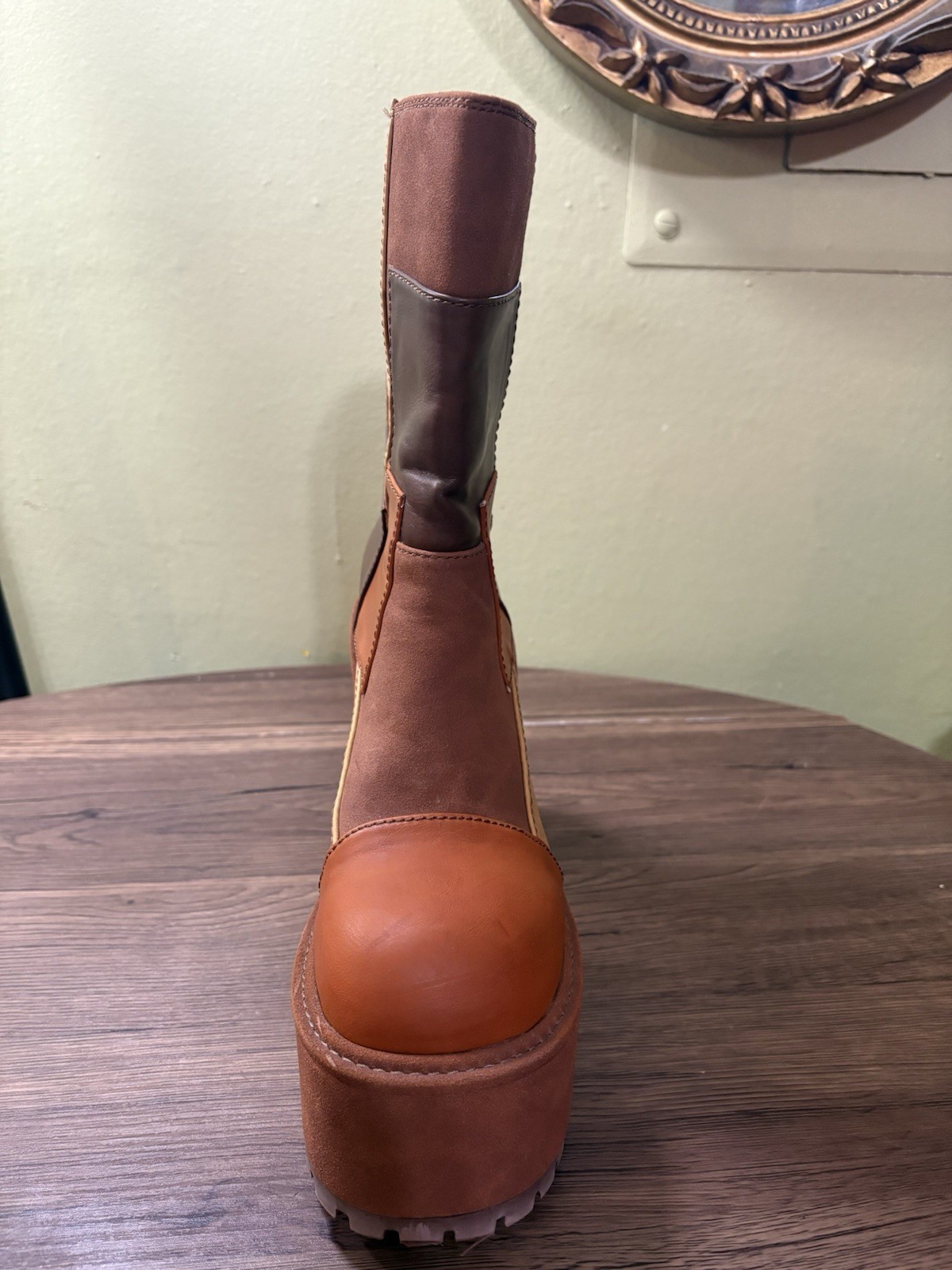 Dolls Kill Current Mood Patchwork Platform Boots … - image 13