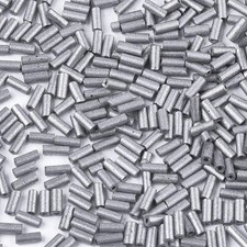 Preciosa Czech Glass Bugle Beads 24 Grams Metallic Silver Opaque, 2