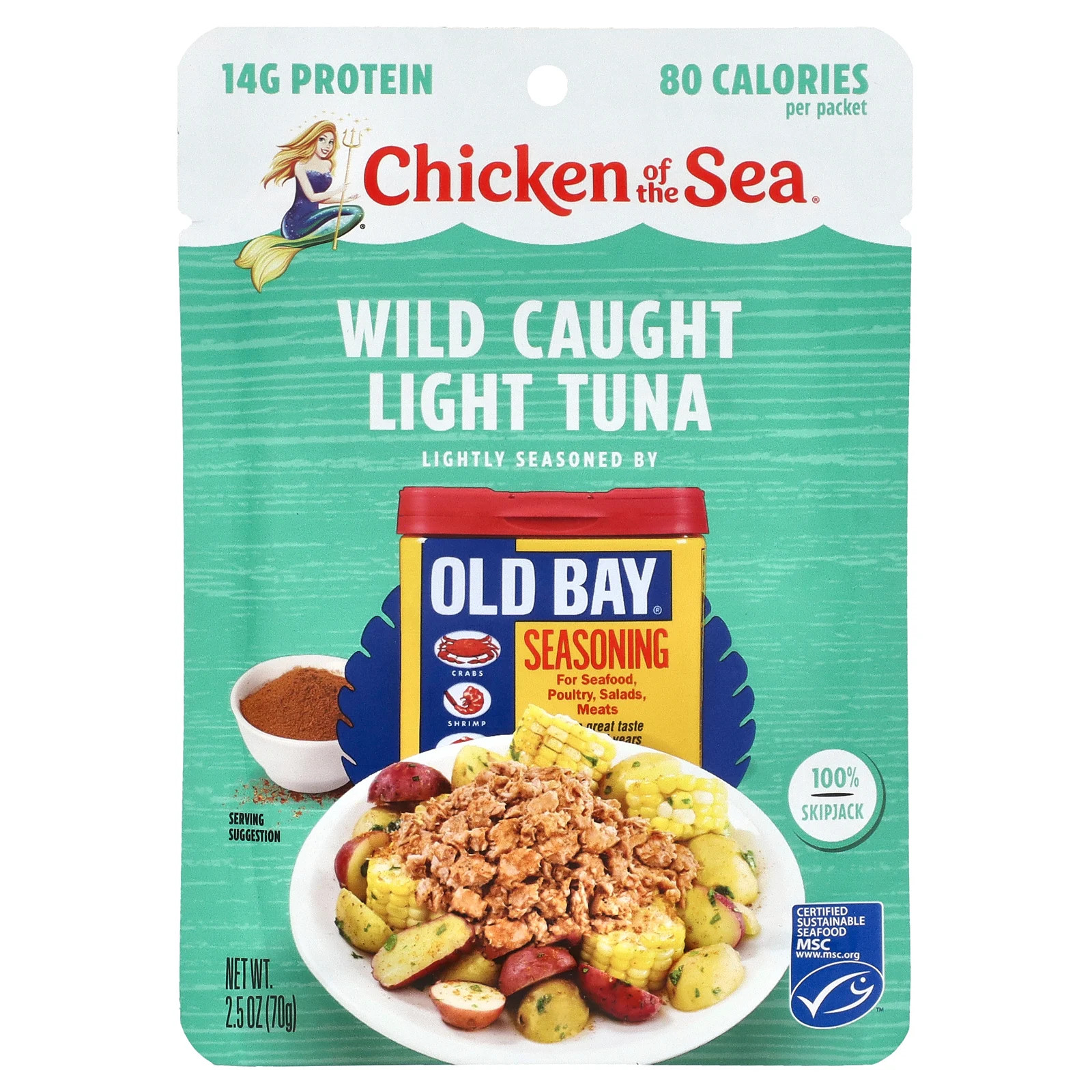 Легкий тунец пойманный в дикой природе с приправой Old Bay 25 унции 70 г 1890₽