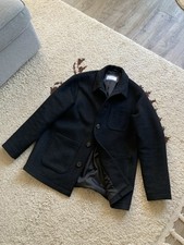 279€ Féraud Paris Herren Übergangs Jacke Wolle 50 L Schwarz Caban Kurzmantel