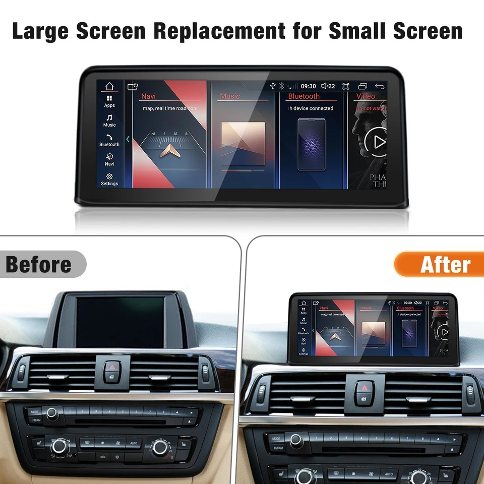 10.25" 8+128GB Android 13 Carplay GPS Stereo For BMW F30 NBT Head Unit 2013-2017 - Image 3 of 4