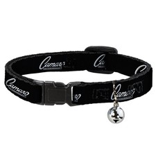 Cat Collar Breakaway with Bell 1969 CAMARO BY CHEVROLET Emblem Black/Silver NARR
