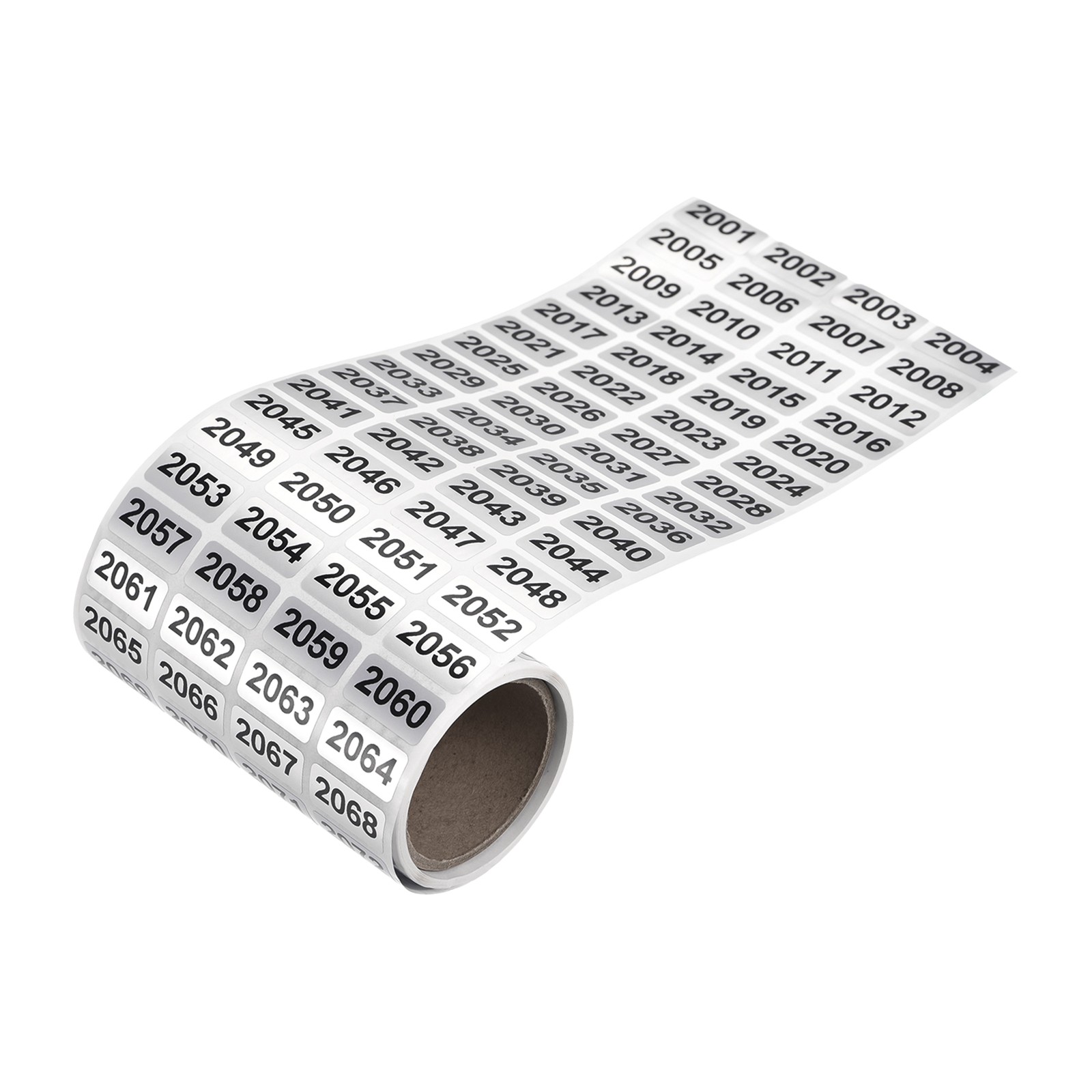 2001 to 3000 Consecutive Number Sticker Inventory Label Black Number