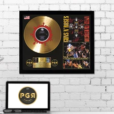 Gold Plated LP Vinyl - Gun's N Roses - Memorabilia Music Gift | PGR