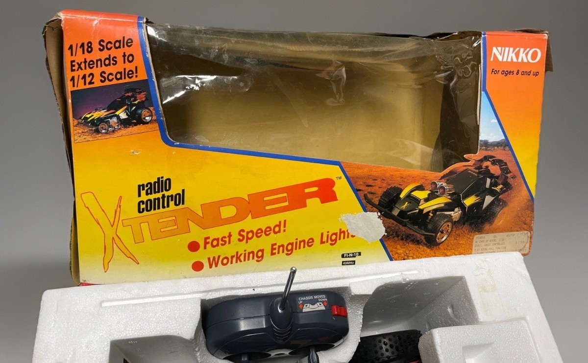 Vintage 90's Nikko 12101 XTender RC R/C Speed Car w/Remote In Box
