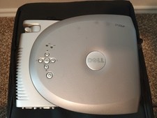 Dell 2100MP DLP Front Projector w/ Remote, Cables  Rolling Case -- Tested Works