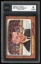 1966-67 Topps Hockey KSA 6 Emile Francis RC New York Rangers #21