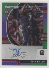 2020 Panini Prizm Draft Picks Rookies Purple & Green /199 Javon Kinlaw Auto 05l6