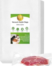 200Pcs Vacuum Sealer Bags, Food Saver Bags Quart 8" X 12", BPA Free, Pre-Cut ...