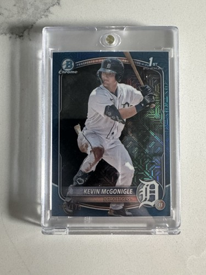 #ad 2025 Bowman Chrome Kevin McGonigle 1st Bowman Mega Blue Mojo Refractor 175 $175.00