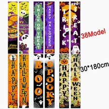 Halloween Porch Banner Set Trick or Treat Door Hanging Sign Party Decoration