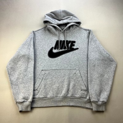 Vintage Nike Hoodie Sweatshirt Adult Medium Gray Sportswear Swoosh