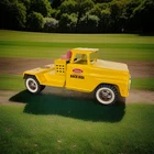 Vintage 1960's Tonka Yellow Back Hoe Pickup Truck Backhoe - Incomplete READ