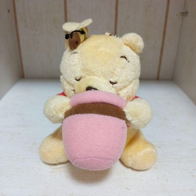 SEGA Disney Pooh Bear Honey Pot Mascot Bee 11cm Rare Collectible Plush