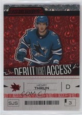 2023 Upper Deck Credentials Debut Ticket Access Red 12/349 Henry Thrun #106 nw2