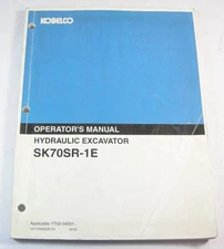 Kobelco SK70SR-1E Excavator Operators Operation Maintenance Manual YT02-4001 Up