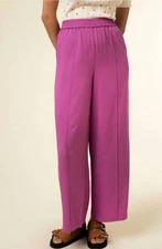 FRNCH palimina women’s pant in violet trousers bottoms elastic band wide leg