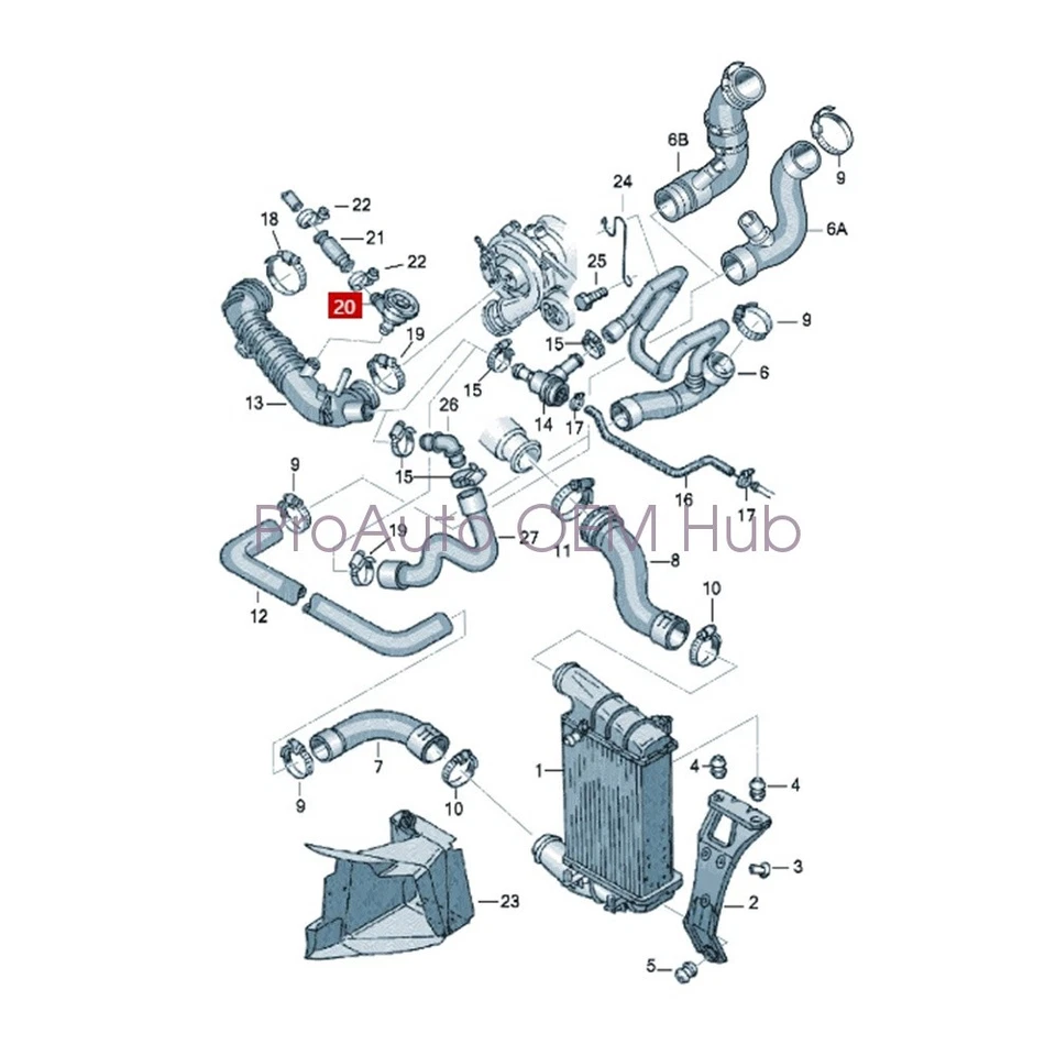 06A129101D Crankcase Breather Vent Purge Valve PCV OEM for AUDI A4 1999-2008 1.8 Foto 4 de 4