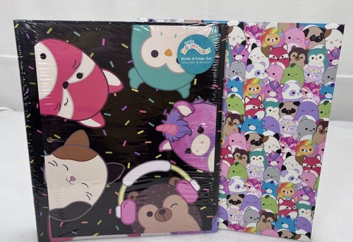 Two Squishmallows Notebook 1.5”Binders One New & Sealed W/ Folder Included