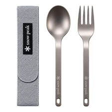 Ultralight Titanium Fork  Spoon Set - Durable, Compact Camping Utensils