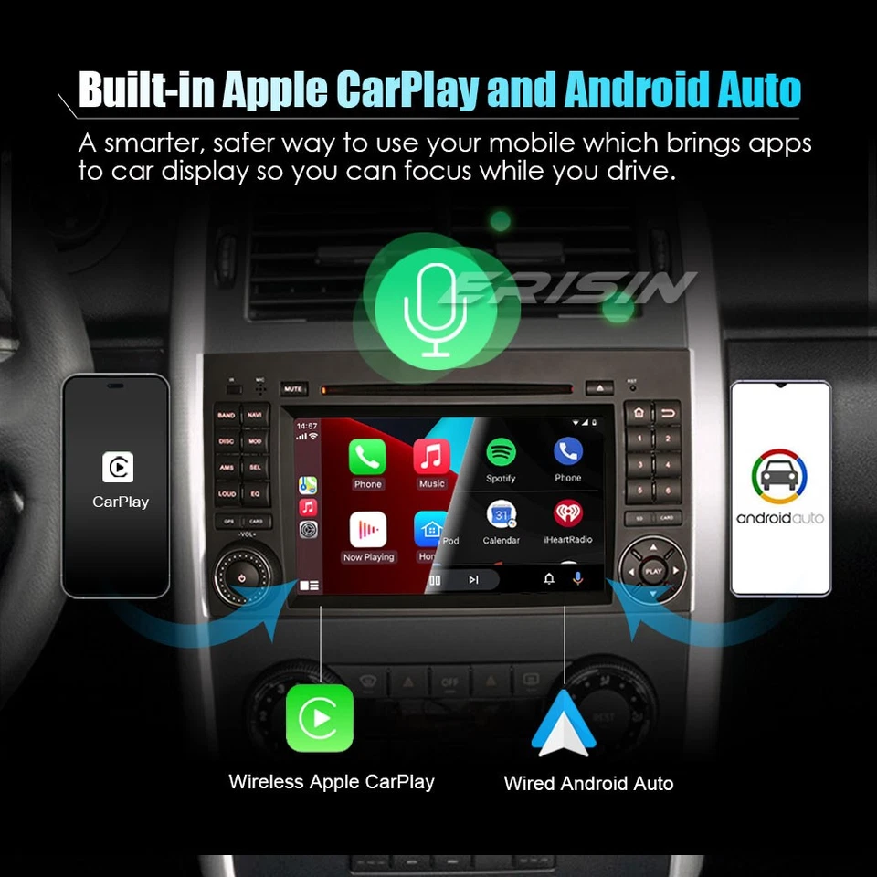 64GB DAB+ Android 13 Autoradio GPS DVD Mercedes A/B Class Sprinter Viano Crafter - Immagine 4 di 4