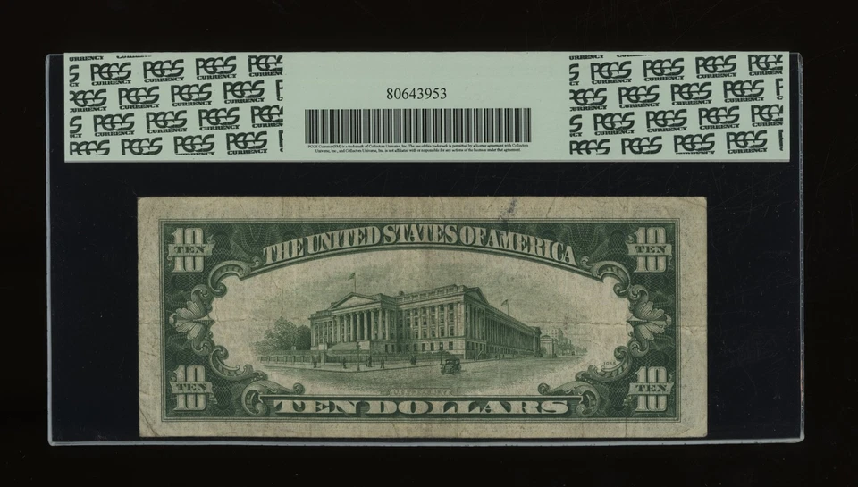 DBR 1934-A $10 FRN New York Fr. 2006-B PCGS VF-20 Serial B70494902D - Image 2 of 2