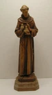 Vintage Original Lepi Italian Hand Carved Wooden Figurine St. Francis of Assisi