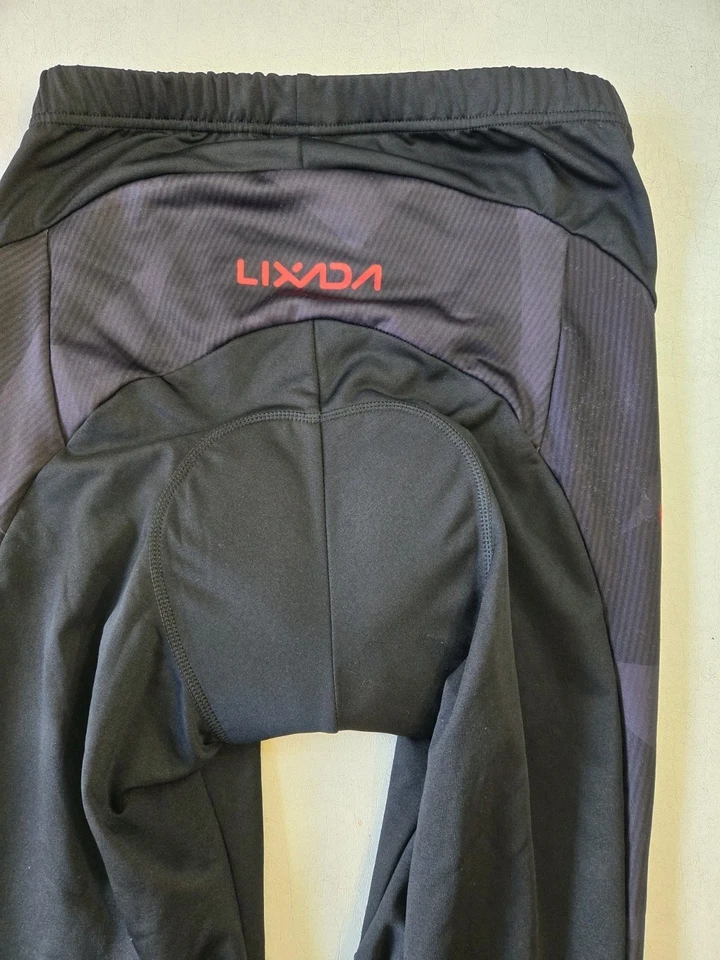 Medias de Ciclismo Lixada Acolchadas Térmicas Polar Cremallera Tobillo Reflectantes Negras Para Hombres L Foto 4 de 4