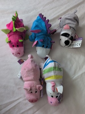 5 Toys FlipAZoo Flip A Zoo Plush Toy  Cow Alligator Skunk  Owl Lady Bug  New