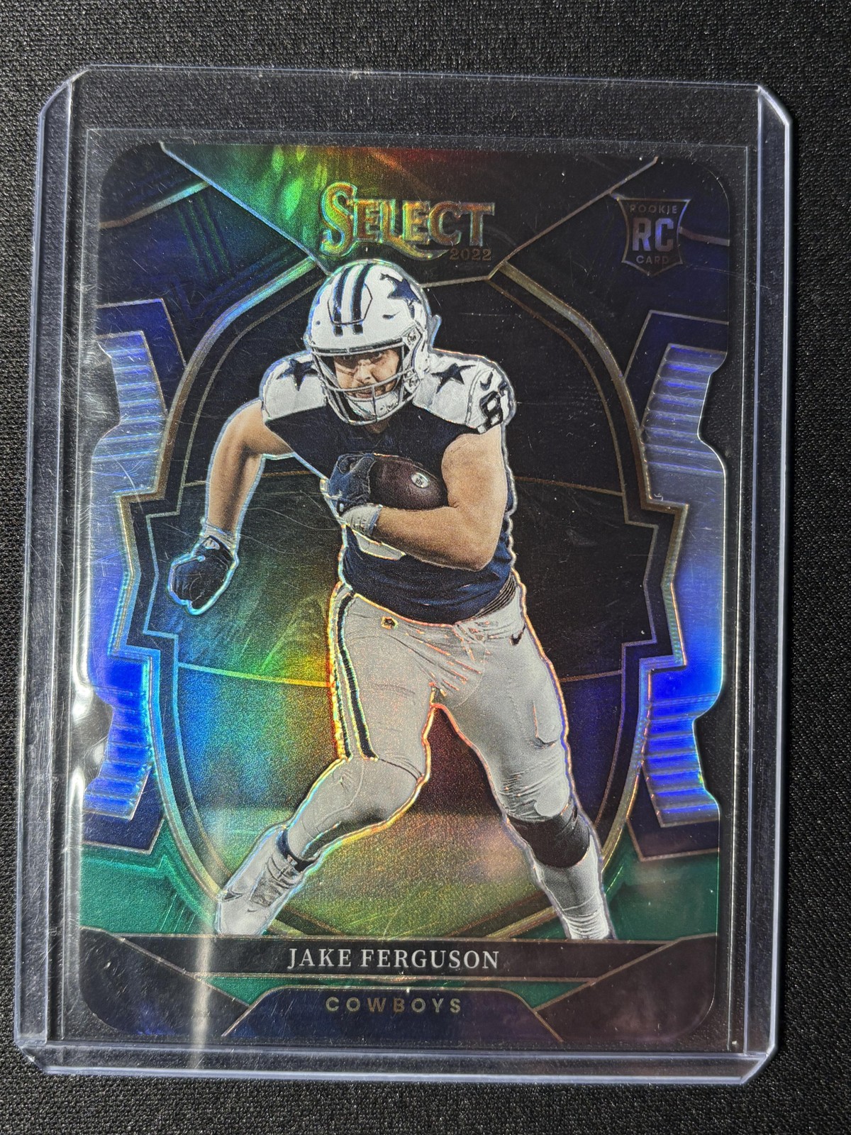 Jake Ferguson 2022 Panini Select #87 Rookie Black and Green Prizm Die Cut