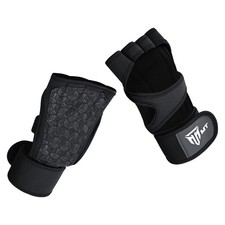 MT Fitness Gym Weight Lifting Gloves Workout Neoprene Wrist Wrap Strap
