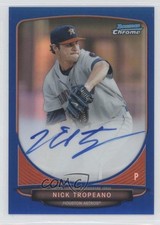 2013 Bowman Chrome Prospects Blue Refractor /150 Nick Tropeano #BCA-NTR Auto 3q5