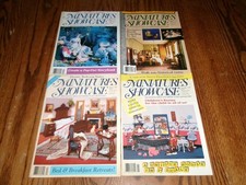 Miniatures Showcase Magazine Lot of 4 Complete Year 1992 Dollhouse Furniture